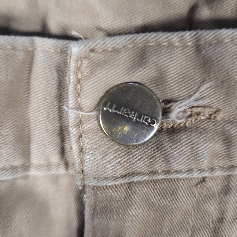 Carhartt Carpenter Pants Mens 36x30 Tan 100% Cotton Relaxed Fit Workwear Utility - Picture 8 of 12